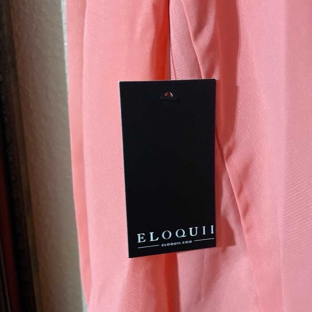 NWT Eloquii light peach xolors sheer lantern sleeves blouse  size 24 🧡🧡🧡 OB - Picture 5 of 5